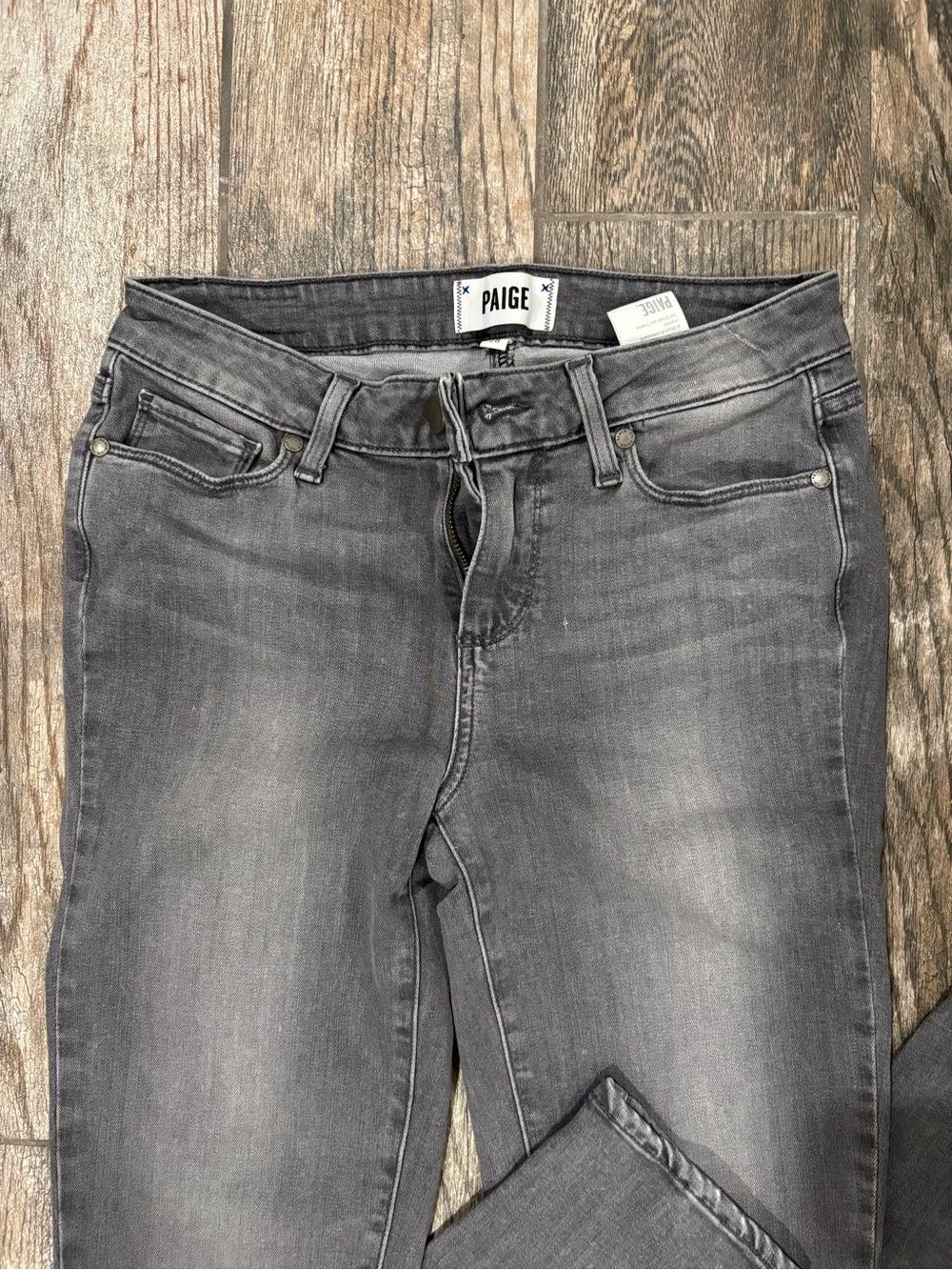 PAIGE Women's Charcoal Gray Skinny Jeans